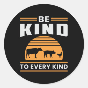 Veganisme Veganistisch Veganistisch Dierenrechten  Ronde Sticker