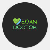 veganist ronde sticker (Voorkant)