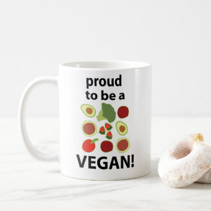 Veganist trots om veganist te zijn koffiemok