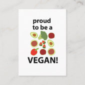 Veganist trots om veganist te zijn visitekaartje (Voorkant)