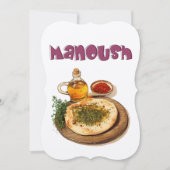 Veganist Zaatar Thyme Manakeesh منقوشة زع ت ر ز ي  Kaart (Voorkant)