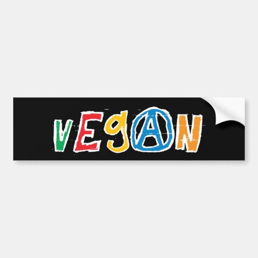Veganistisch Bumpersticker (Voorkant)