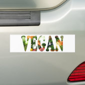 Veganistisch Bumpersticker (Op auto)