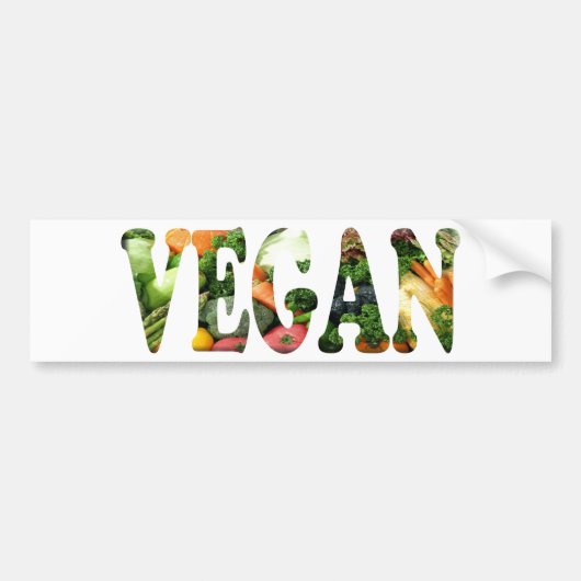 Veganistisch Bumpersticker (Voorkant)