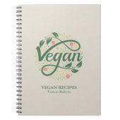 Veganistisch - Elegant modern creatief typografisc Notitieboek (Voorkant)
