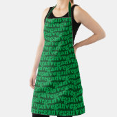 Veganistisch groen moderne typografie tekst patroo schort (Insitu)