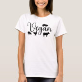Veganistisch met dieren t-shirt (Voorkant)