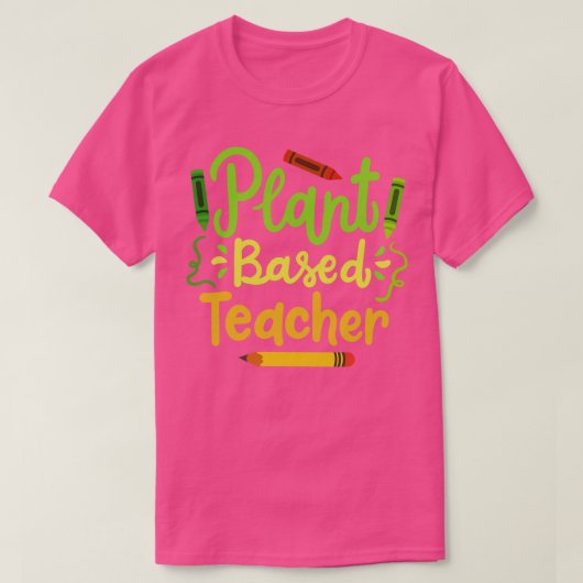 veganistisch onderwijzer t-shirt (Design voorkant)