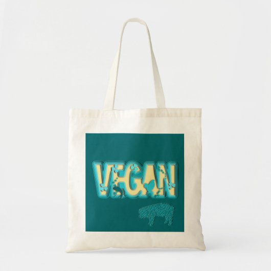 Veganistisch papier uitgesneden tote bag (Voorkant)