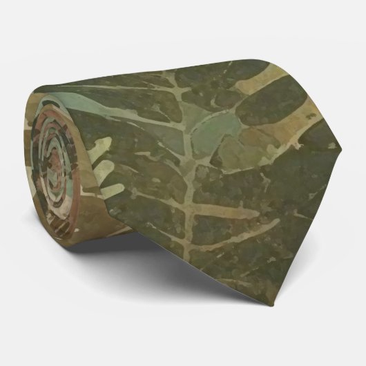 Veganistisch patroon stropdas (Opgerold)