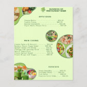 Veganistisch Restaurant Voedselmenu Professioneel Flyer (Voorkant)