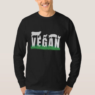 Veganistisch voedsel voor dierenwelzijn t-shirt