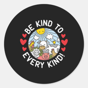 Veganistisch voor en wees vriendelijk voor elke so ronde sticker