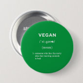 Veganistische definitie groene cirkel ronde button 7,6 cm (Voorkant /achterkant)