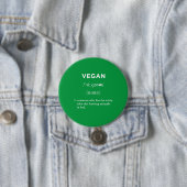 Veganistische definitie groene cirkel ronde button 7,6 cm (In situ)