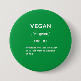 Veganistische definitie groene cirkel ronde button 7,6 cm