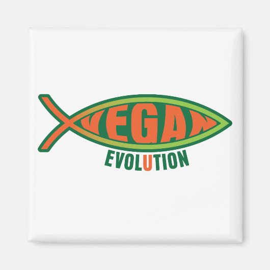 Veganistische evolutie magneet (Voorkant)