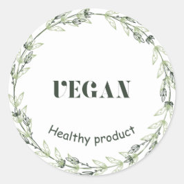 Veganistische groene witte sticker