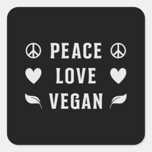 Veganistische groenten Vegetarisch eten Veganisme Vierkante Sticker