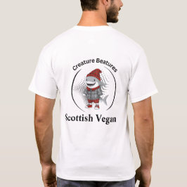 Veganistische haai in Schotse Tartan vermomming T-shirt
