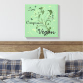 Veganistische kunst aan de muur canvas afdruk (Insitu (Slaapkamer))