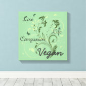 Veganistische kunst aan de muur canvas afdruk (Insitu (Houten vloer))