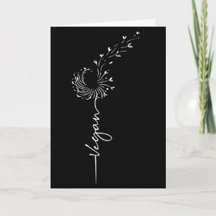 Veganistische levensstijl Paardenbloem Lijn Kunst Kaart