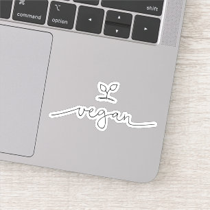 Veganistische minimalistische typografie sticker