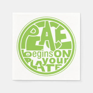 Veganistische rust begint op je Borden servet