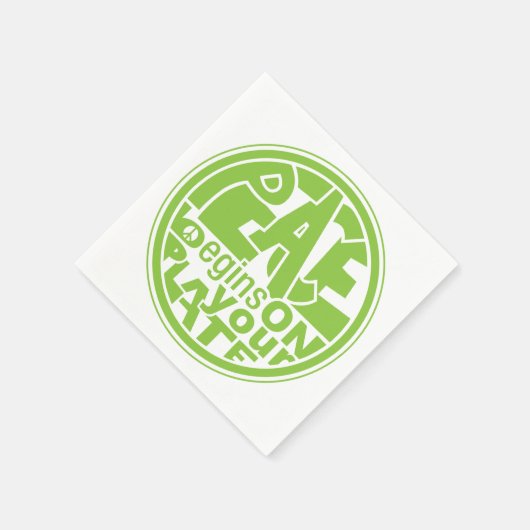 Veganistische rust begint op je Borden servet (Hoek)