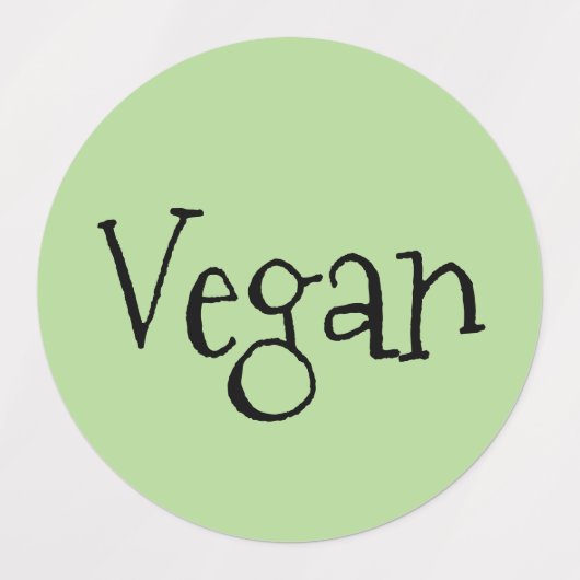 Veganistische tekst thema Label (Design 1)