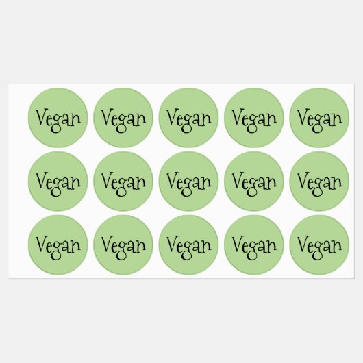 Veganistische tekst thema Label (Vel)