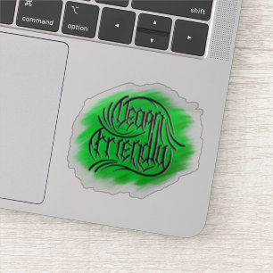 Veganistische vriendelijke letters sticker