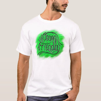 Veganistische vriendelijke letters t-shirt