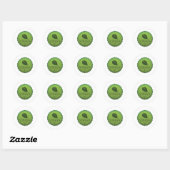 Veganistische zeehond ronde sticker (Vel)