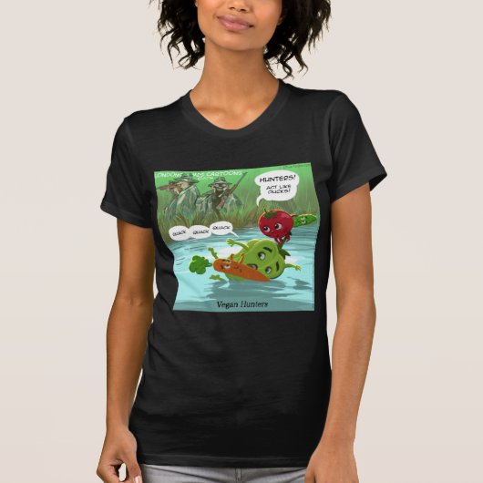 Veganjagers Grappig T-shirt (Voorkant)