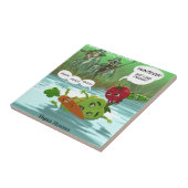 Veganjagers Grappig Tegeltje (Zijkant)