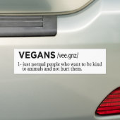 vegans definitie wit bumpersticker (Op auto)