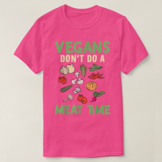 Vegans doen geen vleestijd Vegan ontwerp voor herb T-shirt (Design voorkant)