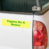 Vegans doen het beter bumpersticker (Op Truck)