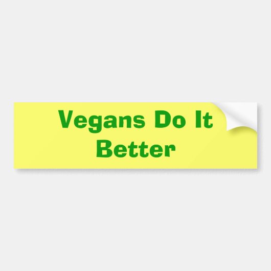 Vegans doen het beter bumpersticker (Voorkant)