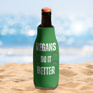 Vegans doen het beter Funny Vegan Slogan Koelbox Flesjeskoeler