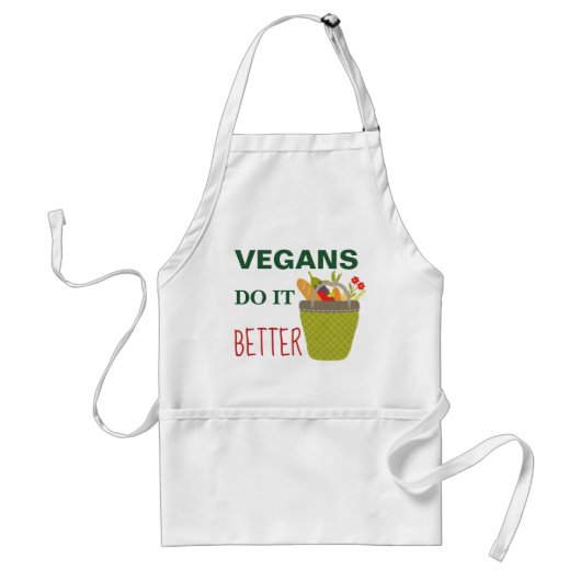 Vegans doen het beter grappige slogan standaard schort (Voorkant)