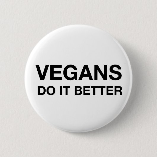 VEGANS DOEN HET BETER, knop Ronde Button 5,7 Cm (Voorkant)