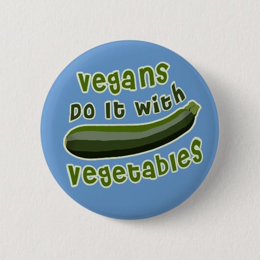 Vegans doen het met groenten ronde button 5,7 cm (Voorkant)