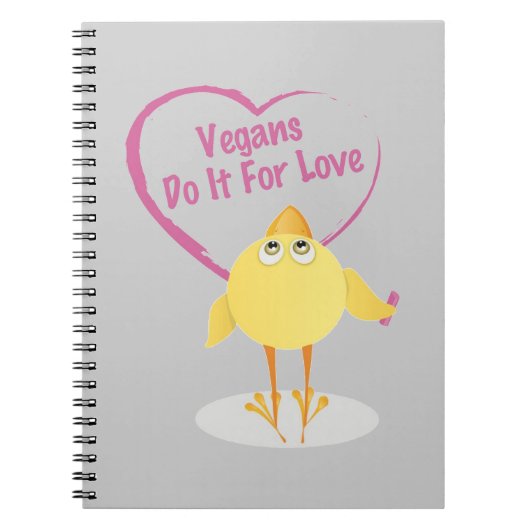 Vegans doen het voor liefde notitieboek (Voorkant)