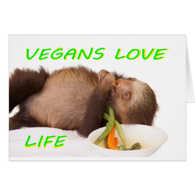 vegans houden van leven , slothie (Voorkant Horizontaal)