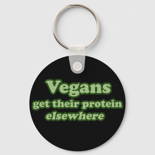Vegans krijgen hun proteïne Elsewhere Sleutelhanger (Voorkant)