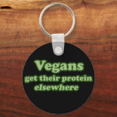 Vegans krijgen hun proteïne Elsewhere Sleutelhanger (Voorkant)