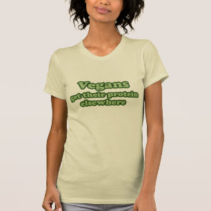 Vegans krijgen hun proteïne Elsewhere T-shirt